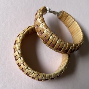 Free People Wicker Hoop Earrings